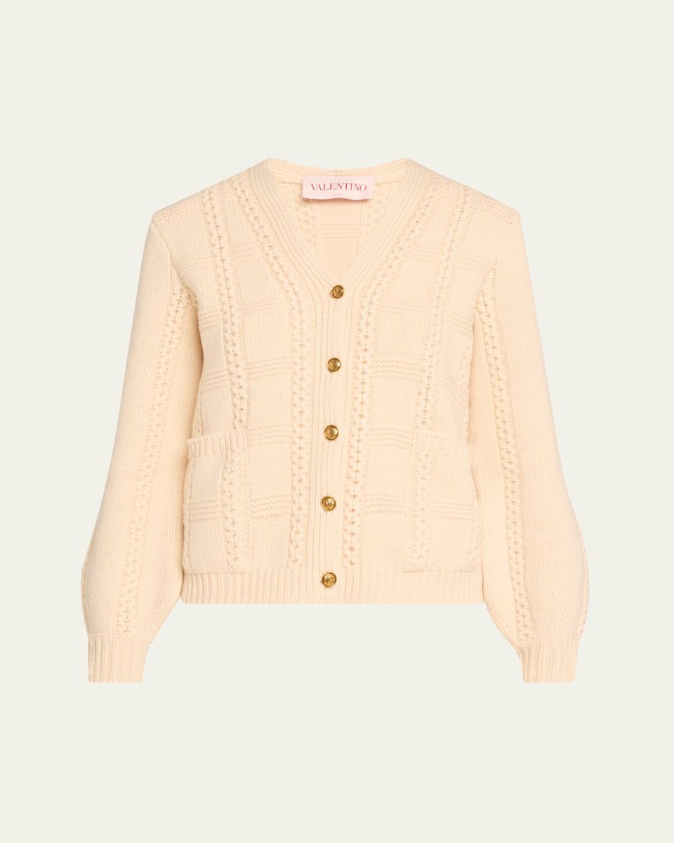 Cable Knit Button Down Cardigan